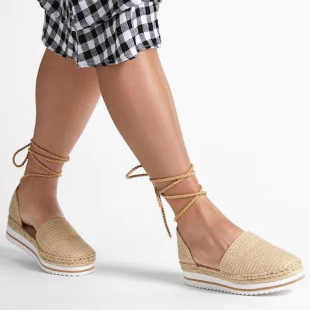 J.Lo Larenn Espadrille in Gold Size 8 New w/Box